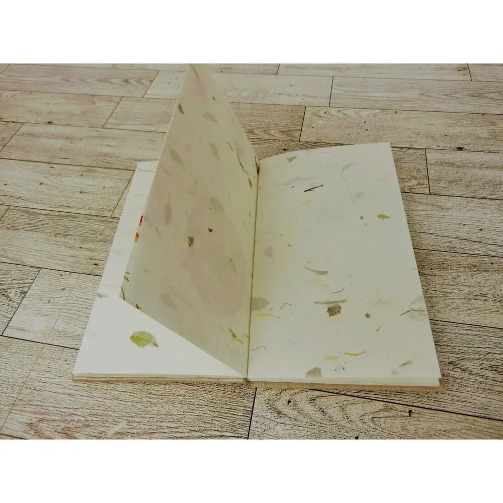 Handmade Flower Pages Annual Tree Ring‎ Journal Diary Notebook Hardcover NICE